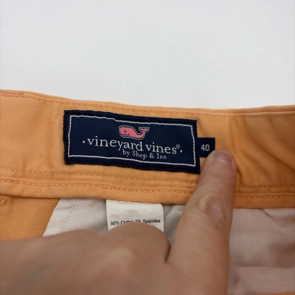 Vineyard Vines Breaker Shorts Mens Size‎ 40 Orange Chino Cotton Beach